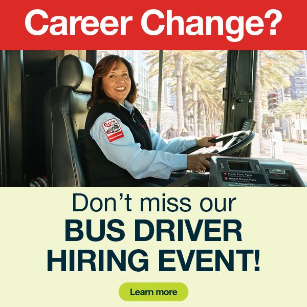 Career Change? Don't miss our Bus Operator hiring event!