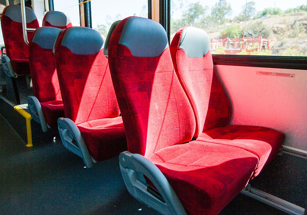 High-back seats with extra cushioning on all Rapid rides