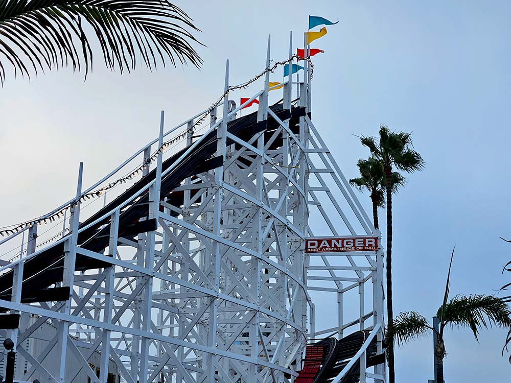 Roller Coaster at Belmont Park in San Diego