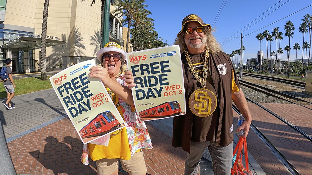 Padres Fans on Free Ride Day