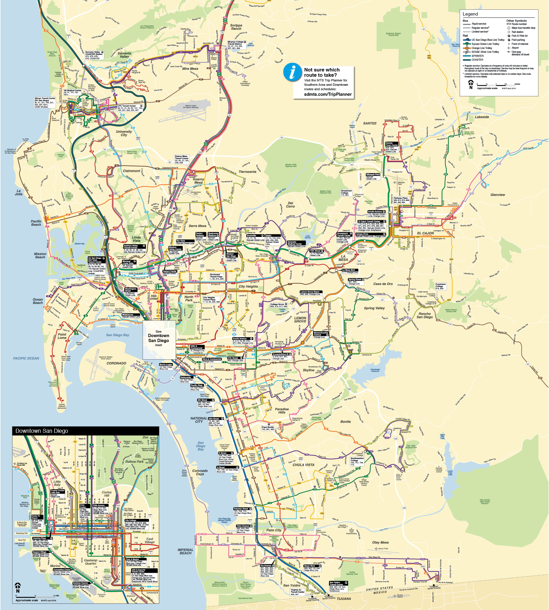 Maps and Routes | San Diego Metropolitan Transit System