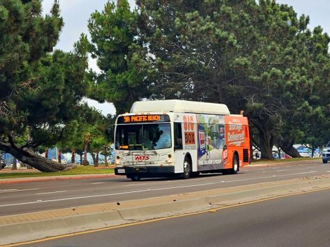 MTS Buses Go to the Beach in San Diego