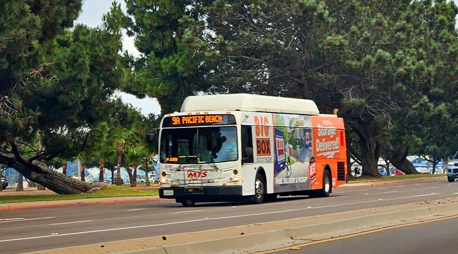 MTS Buses Go to the Beach in San Diego