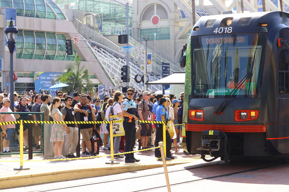 Trolley Crowds at Comic-Con